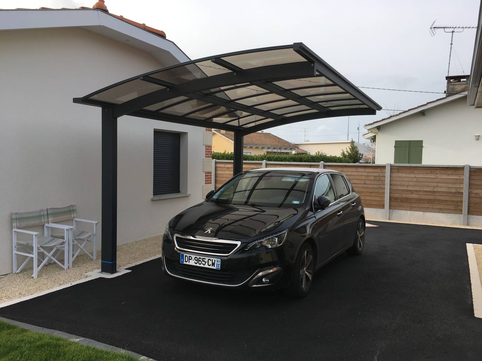 Carport aluminium autoporté à Gujan Mestras